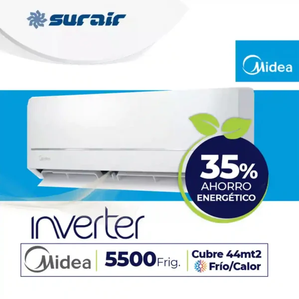 Aire acondicionado Split Midea Inverter 5500 Frío/Calor