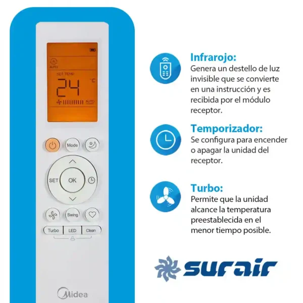 Aire acondicionado Split Midea Blanc 5500 Frío/Calor - Image 4