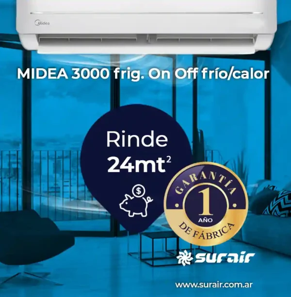 Aire acondicionado Split Midea Blanc 3000 Frío/Calor - Image 5
