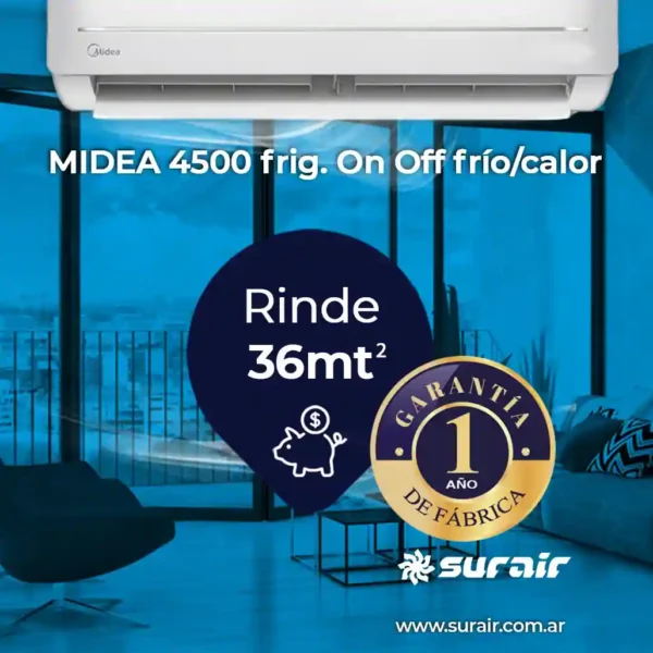 Aire acondicionado Split Midea Blanc 4500 Frío/Calor - Image 5