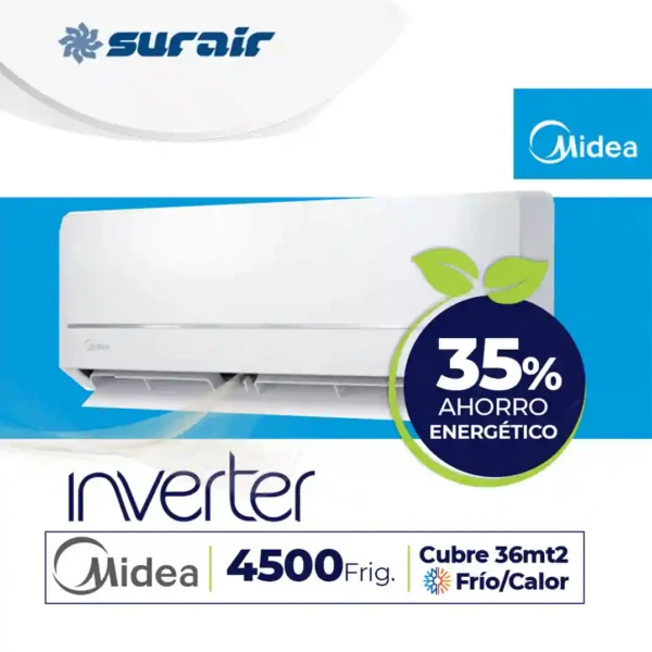 Aire acondicionado Split Midea Inverter 4500 Frío/Calor