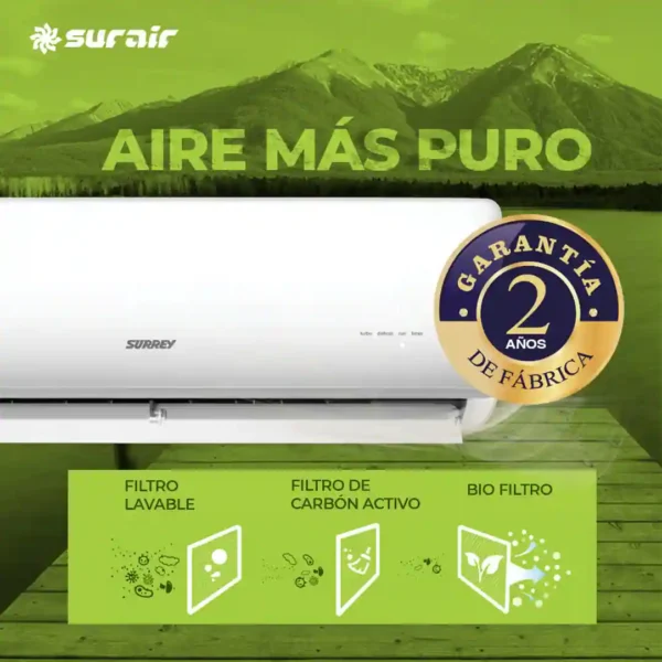 Aire acondicionado Split Surrey Inverter Smart 2250 Frío/Calor - Image 2