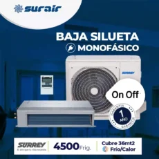Aire acondicionado Baja Silueta Surrey On/Off 4500 Frío/Calor