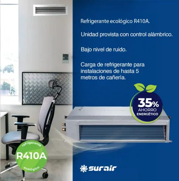 Aire acondicionado Baja Silueta Surrey Inverter 18000 Frío/Calor - Image 2