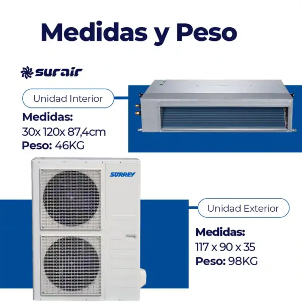 Aire acondicionado baja Silueta Surrey On/Off 18000 Frío/Calor - Image 3