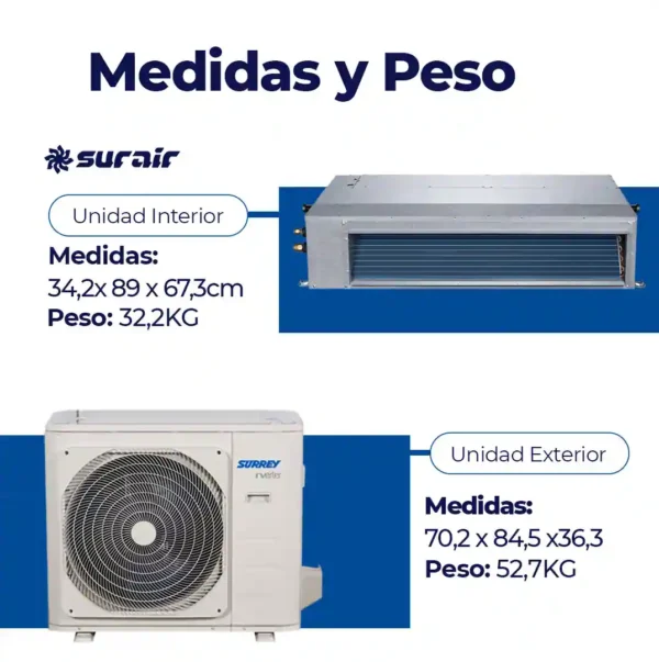 Aire acondicionado Baja Silueta Surrey On/Off 6000 Frío/Calor - Image 3