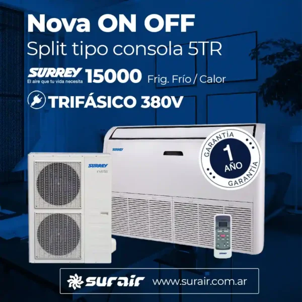 Aire acondicionado Consola Nova Surrey On/Off 15000 Frío/Calor - Image 4