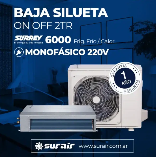 Aire acondicionado Baja Silueta Surrey On/Off 6000 Frío/Calor - Image 4