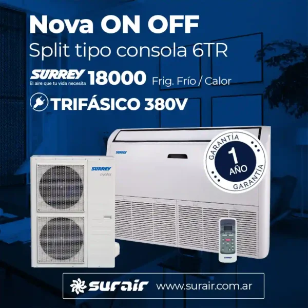 Aire acondicionado Nova Consola Surrey On/Off 18000 Frío/Calor - Image 4