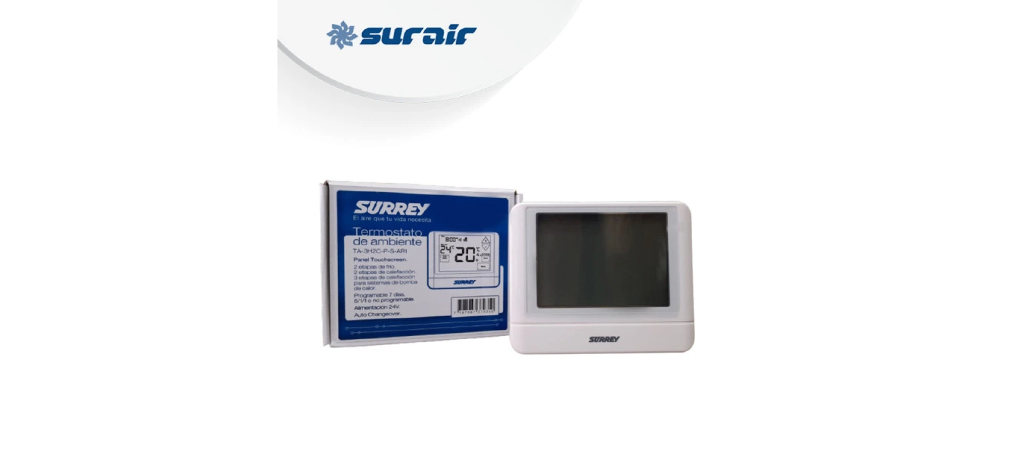 Termostato ambiente SURREY programable 3H2C