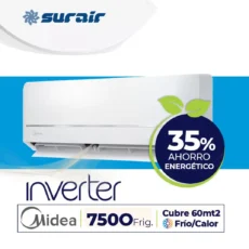 Aire acondicionado Split Midea Inverter Smart 7500 Frío/Calor