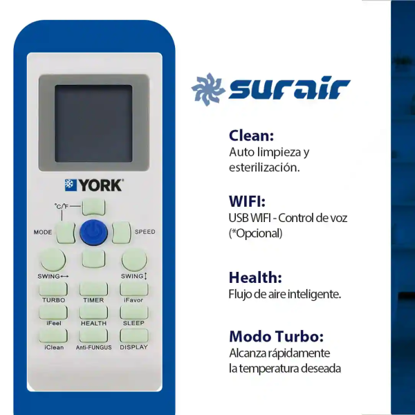 Aire acondicionado Split York Inverter 3000 Frío/Calor - Image 4