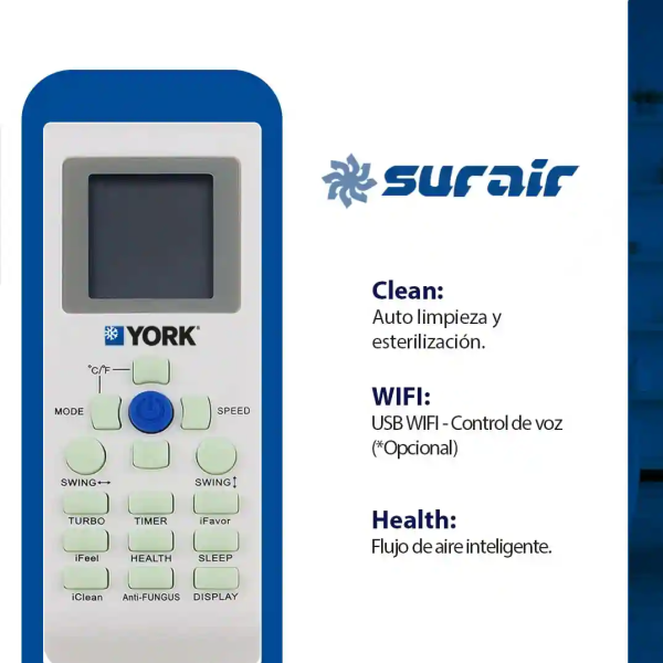 Aire acondicionado Split York On/Off 6000 Frío/Calor - Image 4