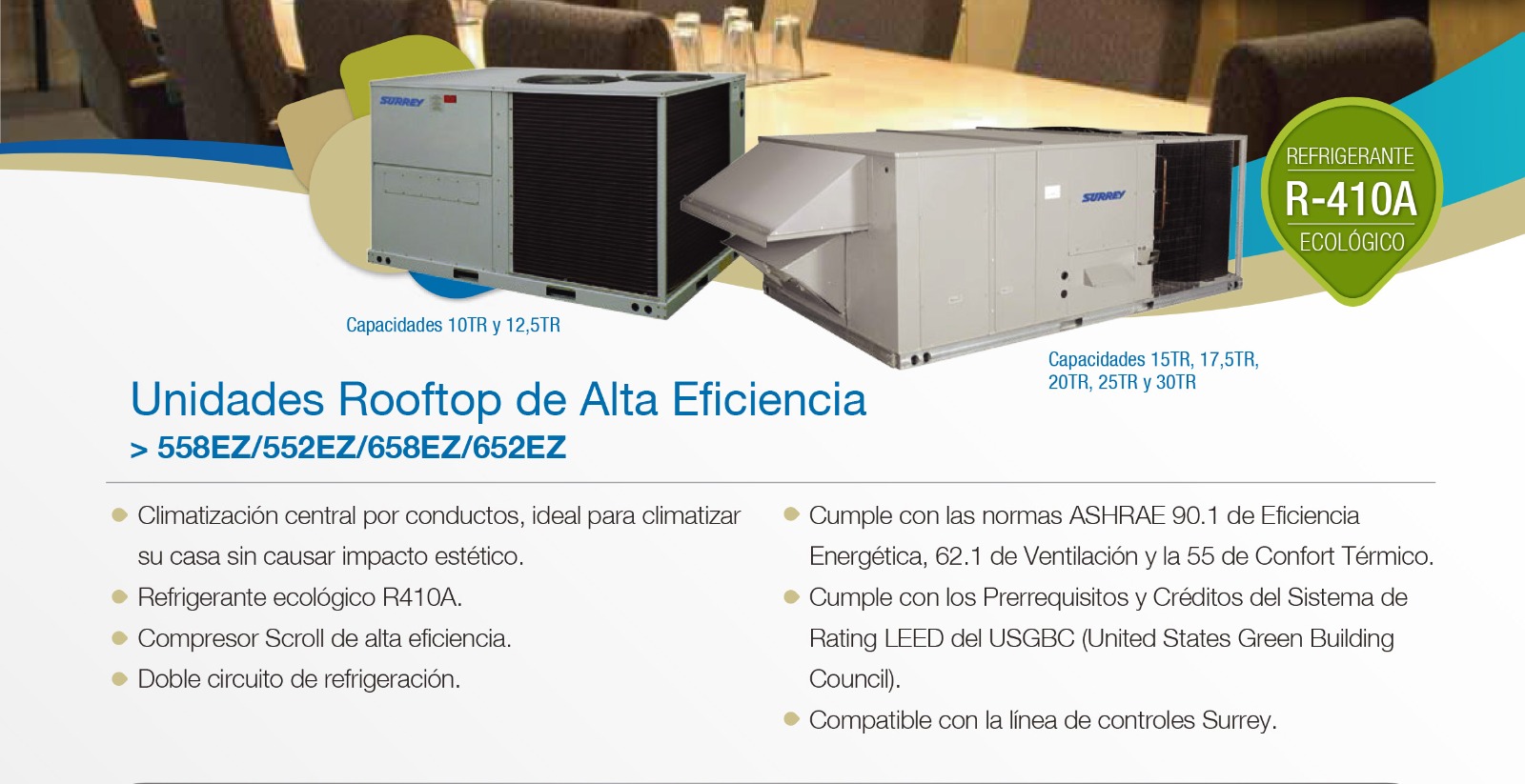 Rooftop Surrey. Alta Eficiencia