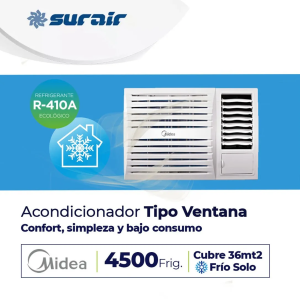 aire midea ventana 4500