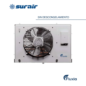 Evaporadora Fluxia 1HP 1V sin descongelamiento