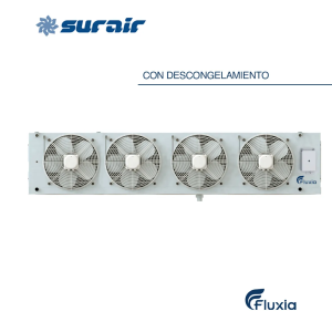 Evaporadora Fluxia 6HP 4V con descongelamiento