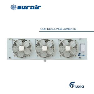 Evaporadora Fluxia 5HP 3v con descongelamiento