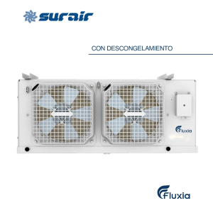 Evaporadora Fluxia 3HP 2v con descongelamiento