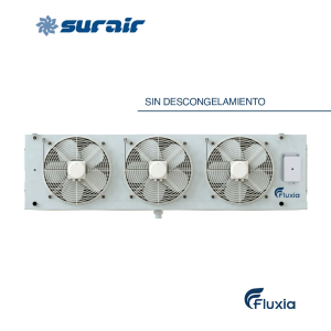 Evaporadora Fluxia 5HP 3V sin descongelamiento