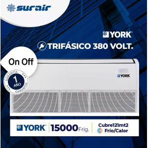 Aire acondicionado York 15000 frigorías Piso Techo On/Off