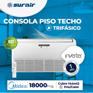 midea 18000 piso techo inverter