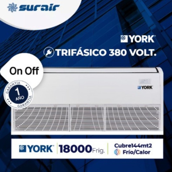 Aire acondicionado York Piso Techo 18000 frigorías On/Off - Image 4