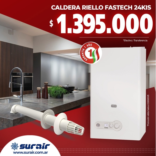 caldaera riello fastech 24 + kit venteo