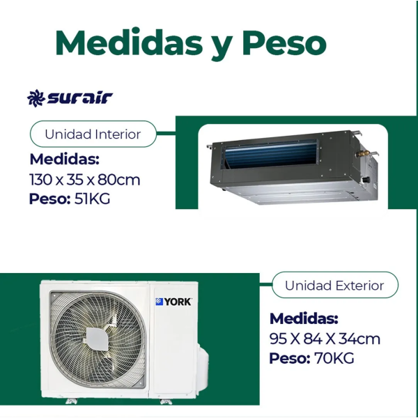 Aire Acondicionado York Baja Silueta 9000 frigorías Inverter - Image 2