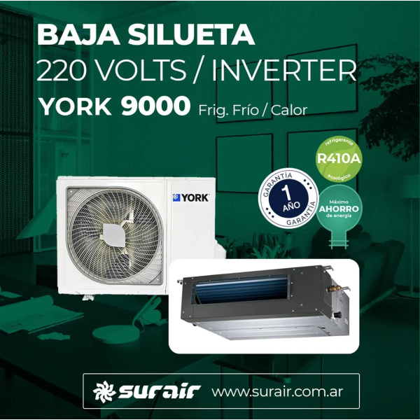 Aire Acondicionado York Baja Silueta 9000 frigorías Inverter - Image 4