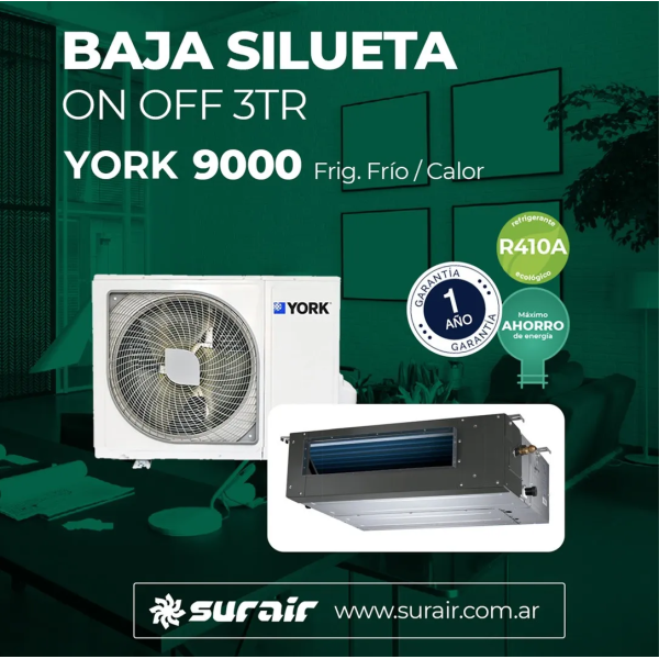 Aire Acondicionado York Baja Silueta 9000 frigorías On/Off - Image 4