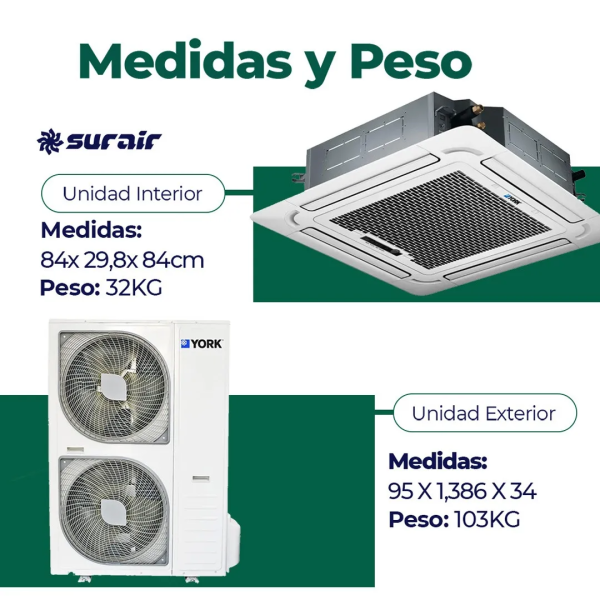 Aire Acondicionado York Cassette 18000 frigorías Inverter - Image 2