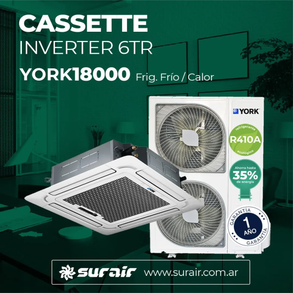 Aire Acondicionado York Cassette 18000 frigorías Inverter - Image 4