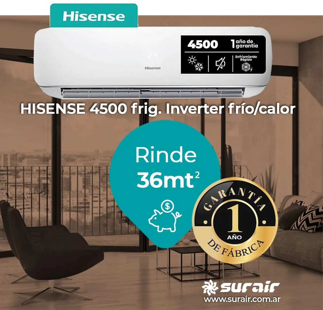 Aire Acondicionado Hisense 4500 frigorías Inverter - Image 5