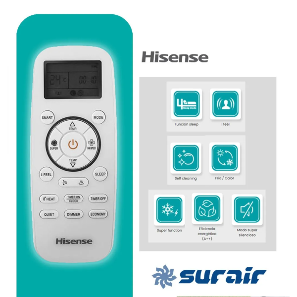 Aire Acondicionado Hisense 3000 frigorías Inverter - Image 3