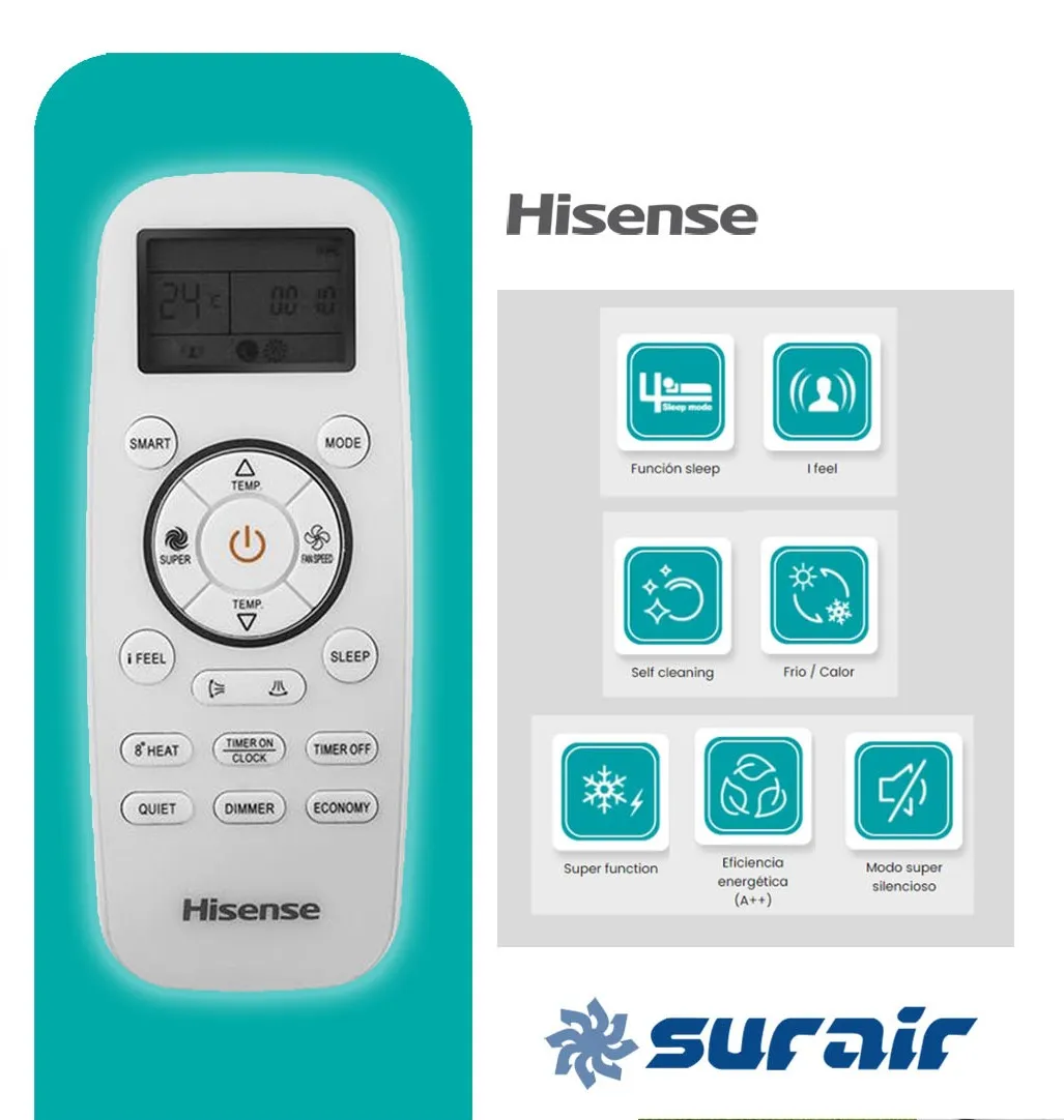 Aire Acondicionado Hisense 4500 frigorías Inverter - Image 3